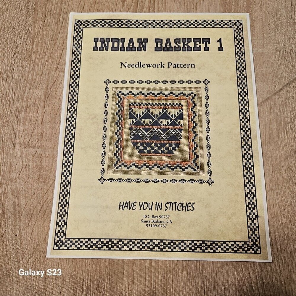 Have You In Stiches Indian Basket 1 Needlework Pattern